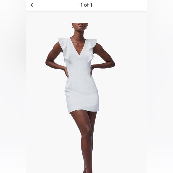 French Connection Whisper Ruffle Minidress - Picture 1 of 5